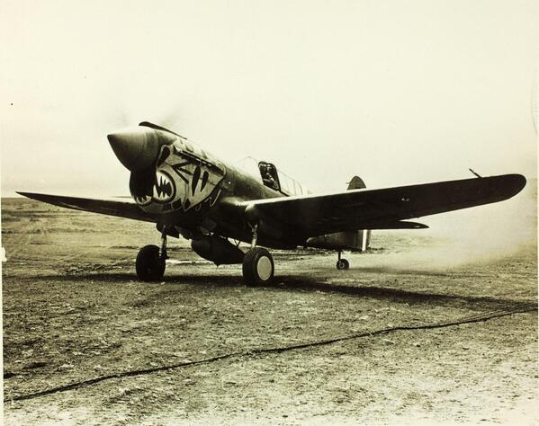 SDASM_archives's tweet photo. From album on 343rd #FighterGroup, a Curtiss P-40 #Warhawk. 343rd activated in #Alaska, 1942; deactivated 1993. #WWII http://t.co/xEXYholoFT