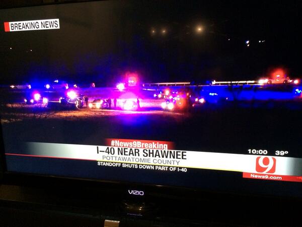 Big scene near Shawnee! #PoliceStandoff