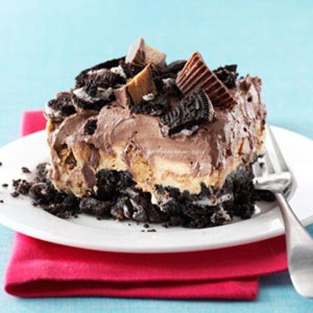 Oreo and Reeses No Bake Dessert #Reeses #Oreo