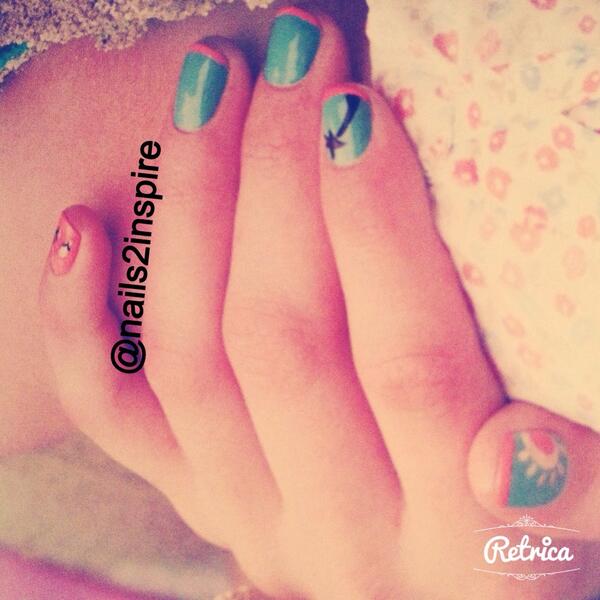 Nails2inspire's tweet photo. Beach. #nails #nailart #nails2inspire http://t.co/pg7juL1fJh