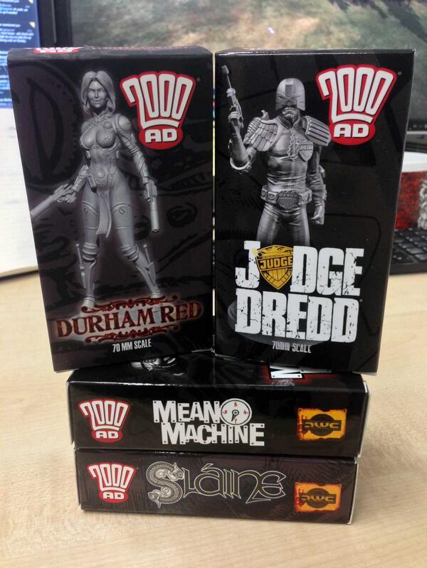 2000AD's tweet photo. RT TO WIN a set of 70mm &amp; 35mm Dark World Creations figures (feat Dredd, Sláine, Mean Machine) http://t.co/t24JiN4LOQ http://t.co/ecs2J1PzQo