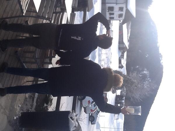 AcePeople's tweet photo. @TheAC_Parties @AcePeople What better way to check if the lanterns are immaculately polished than in the Davos sun! http://t.co/PoH91dIncB