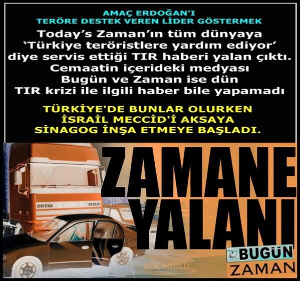 koyulhisar's tweet photo. ZAMAN'IN İHH YALANI 
#HaniTasfiyeYoktu
#Tasfiye_YOK_Temizlik_VAR
  #AKEKİP
  #EvladıOsmanlı 
 #R4BİA 
 #AKTAKİP. http://t.co/yAYawPJdnp