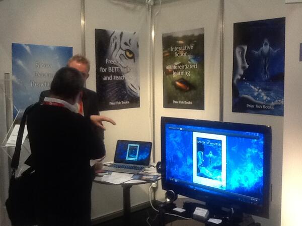 RIght now: <a href="/PolarFishBooks/">Polar Fish Books</a> and my pictures att <a href="/Bett_show/">Bett Global</a> . Cool!