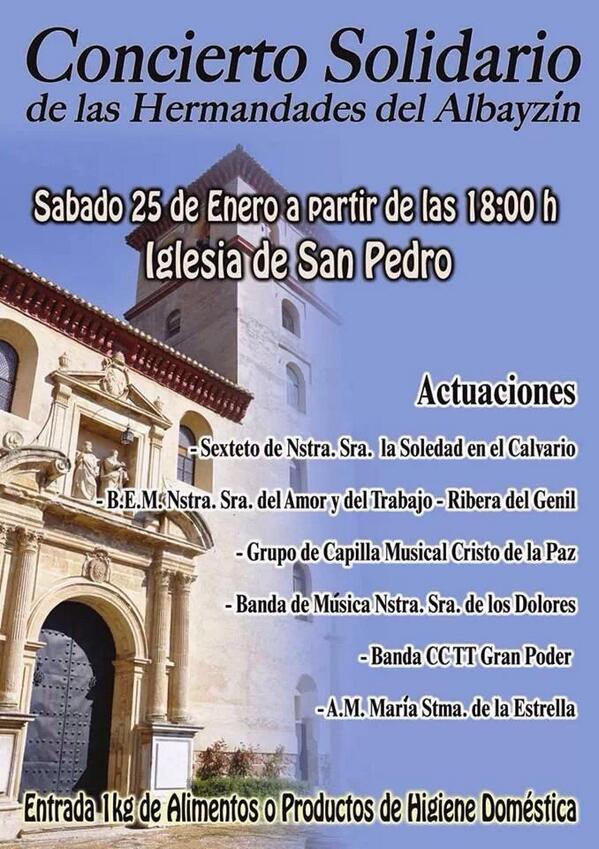 cuadrMaravillas's tweet photo. Concierto solidario de las hermandades del albayzin http://t.co/wcnYNeWrih