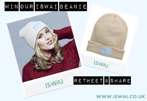 ISWAI_London's tweet photo. Competition Time! Win our gorgeous Beanie, all you have to do is Retweet! (must follow too) http://t.co/3c1bybizLS