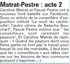 EELVCalais's tweet photo. @CarolineMatrat répond à Pascal Pestre sur #Facebook. @PS_Calais @EELVCalais #RéussirCalais avec @yanncapet_2014 http://t.co/7YDOKOxDG8