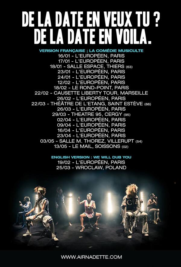 Et ce soir, c'est ma première à L'EUROPEEN dans le Rôle de Chutney Spears!  #AIRNADETTE #EUROPEEN