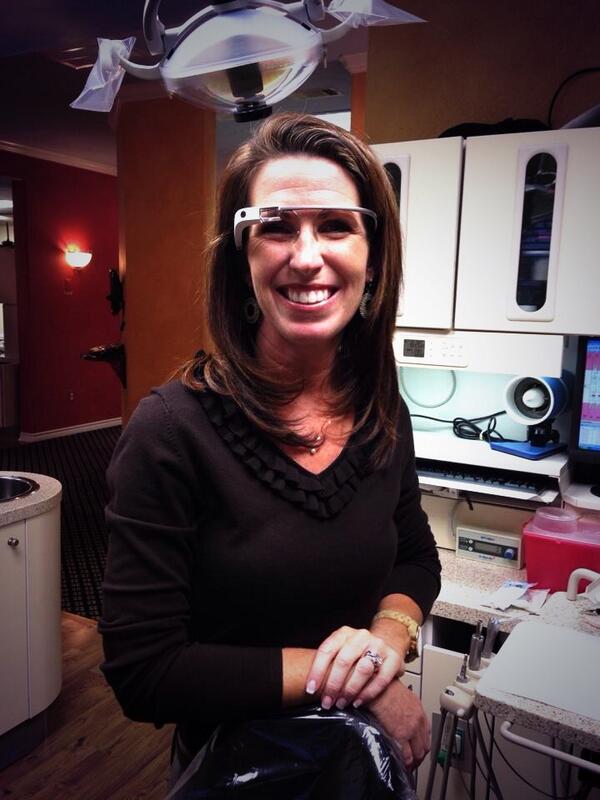 Dr. Freeman loving her @googleglass. #glass #dentist #techlove