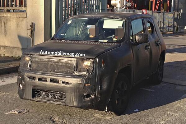 We spied the upcoming baby #Jeep out testing again. Will it be called the Jeepster? bit.ly/1jEhyui