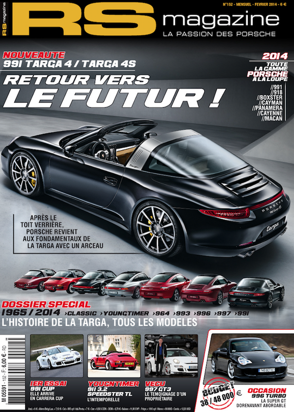 RSMagPorsche's tweet photo. Notre n°152 arrive demain en kiosques. A ne pas manquer si vous voulez tout savoir sur les Targa ! http://t.co/IOdPXY692B