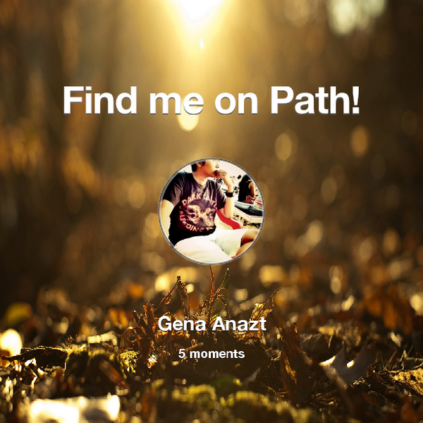 GorieLLa's tweet photo. Find me on #Path now! Go to: http://t.co/GPKzSuBrMP! #thepersonalnetwork http://t.co/wfggjpuYoI