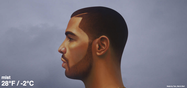 AliceTwelve's tweet image. Looks the same no matter the weather #drakeweather #waaaaaaat #mistmistbaby