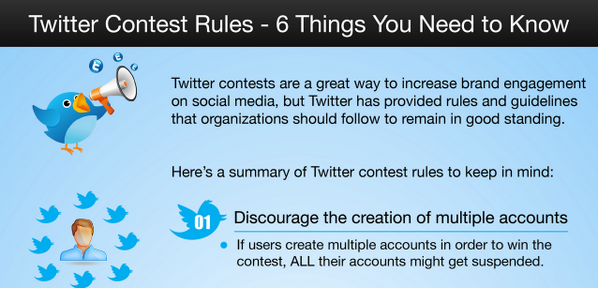 keyholeco's tweet photo. 6 Twitter Contest Rules You Need to Know http://t.co/Go1nWis1U4 Or risk account suspensions! #infographic http://t.co/7ociVP57cw
