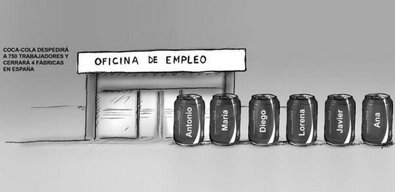 HaSidoETA's tweet photo. Coca cola dejará a 750 empleados en la calle. http://t.co/NIKpaB8CYl