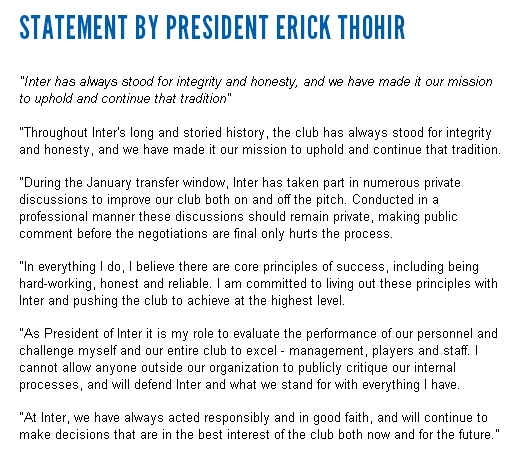 InterPrimavera's tweet photo. STATEMENT BY PRESIDENT ERICK THOHIR http://t.co/zlWDlcas9n