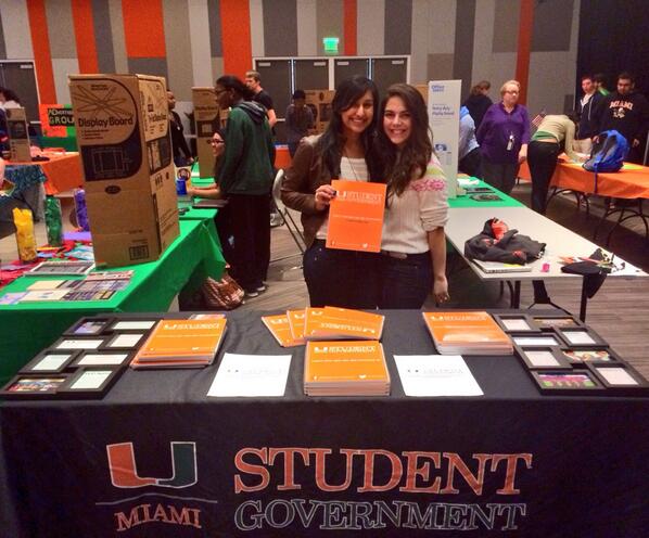 UMiamiSG's tweet photo. Stop by our booth at the #SpringInvolvementFair on the third floor of the @UMiamiSCC to learn how to get involved! http://t.co/H0sDcWVd00