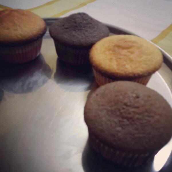 itzshaz's tweet image. Chocolate and vanilla cupcakes !