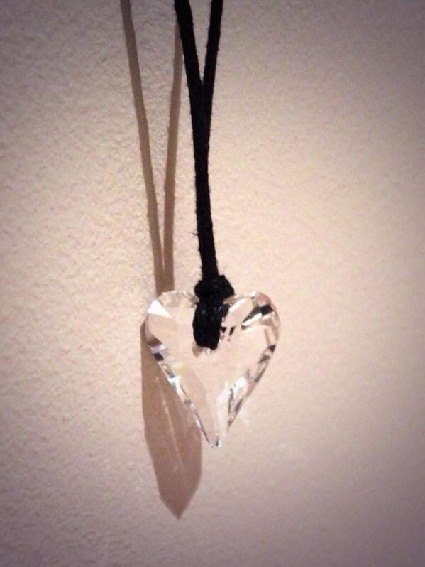 Hand0Made's tweet image. Swarovski crystal heart pendant.