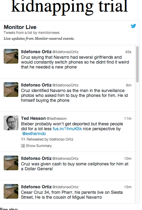 LauraCBrunson's tweet image. @IldefonsoOrtiz has time to tweet @justinbieber news during live updates in court. #amazingcoverage