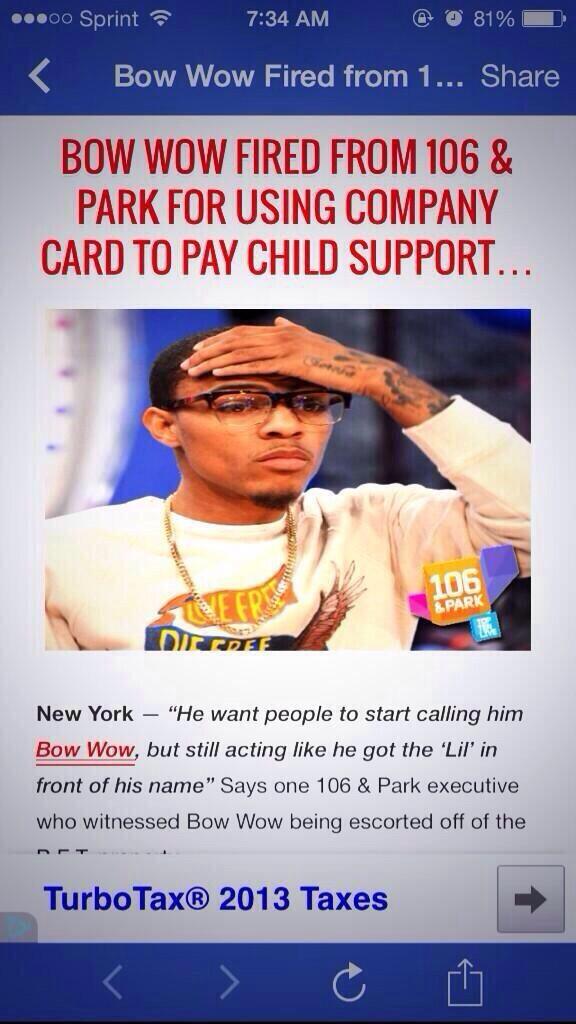 50TysonOfficial's tweet photo. That Nigga Bow Wow Is Stupid Now Thats Y He Broke Now &amp; Lost 106 &amp; Park  http://t.co/zWxZnnQuAW