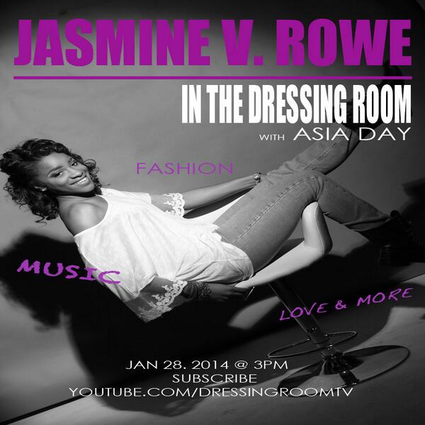 Jasmanians's tweet photo. @JasmineVRowe will be doing an interview w/  @DressingRoomTV which will post on youtube 1.28.14. Subscribe on youtube http://t.co/Z3xdVPNqxT