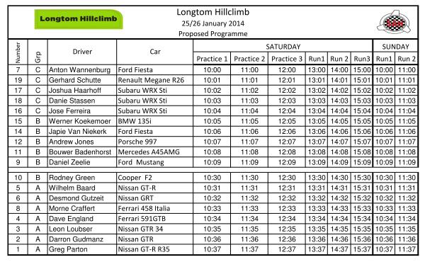 longtomhill's tweet photo. Proposed Programme http://t.co/MjLBBb8z5Y