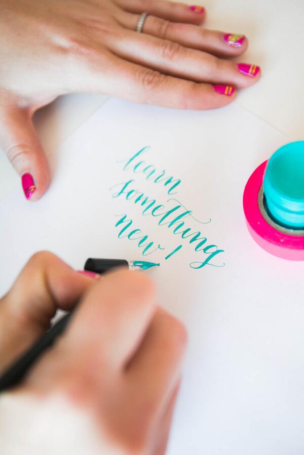 A8: Gouache is great 4 colors &amp; metallics (see image), but for black ink I love Sumi ink and Higgins. #meetlaurenessl