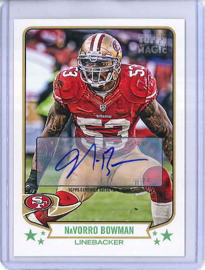 ToppsFB's tweet photo. Send a get well message to #49ers warrior @NBowman53 by RTing! One will win his #Magic auto! Speedy recovery NaVorro! http://t.co/ggvFy5eF8E