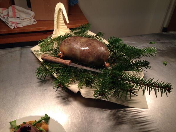 Our haggis that was presented to the customers with bag pipes