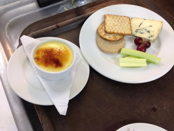 Finally there was a raspberry and white chocolate brûlée or dunsyre blue cheese.