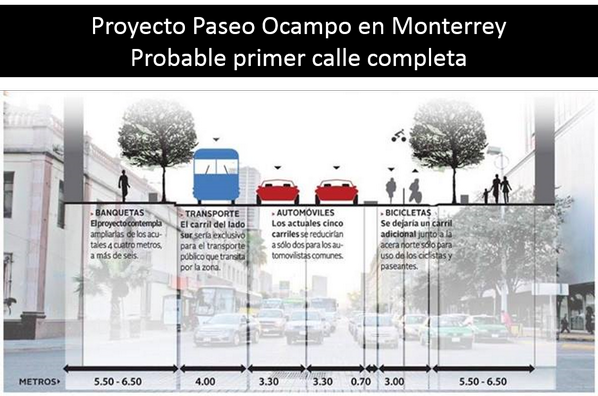 ITDPmx's tweet photo. ¿Cómo ven esta propuesta del @IMPLANC? Sería la 1er calle completa de Monterrey. http://t.co/vYda2OvNdf