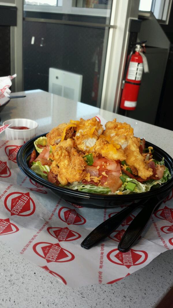 SeverinDeb's tweet photo. Late lunch at #Fatburgers #Calgary with #hayleyseverin http://t.co/uHwvye0mQm