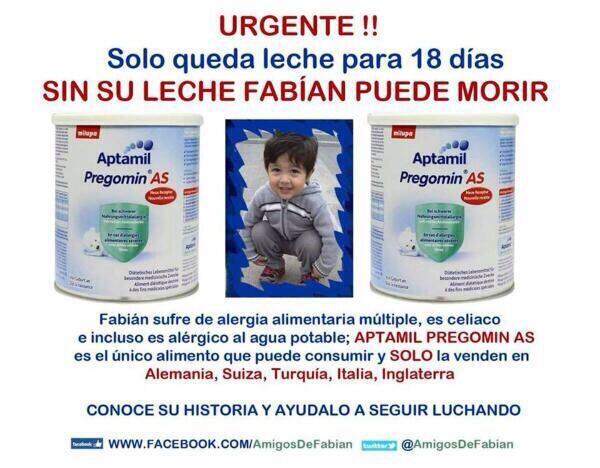 gvalpo's tweet photo. Amigos @Fr_parisi @felipekast @bianchileiton si pueden RT solicitamos ayuda para @AmigosDeFabian #LecheParaFabián http://t.co/qua7aD196J