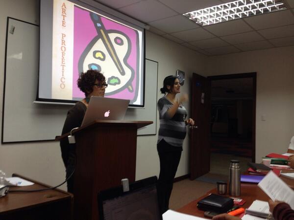 bobcapaldi's tweet image. Lauren sharing with our ministry institute on prophetic art
