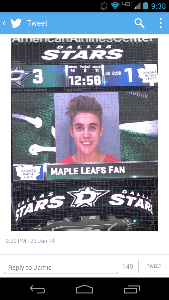 Dutch_Oven45's tweet photo. “@rubiksjubics: @Dutch_Oven45 anyway people drum it up the @DallasStars are winning #ShootingStars http://t.co/UWPPUawpo3” rally beiber?