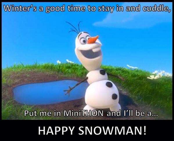EtownMiniTHON's tweet photo. Happy Frozen Friday! #Register #FTK http://t.co/1YbZwzxkQM