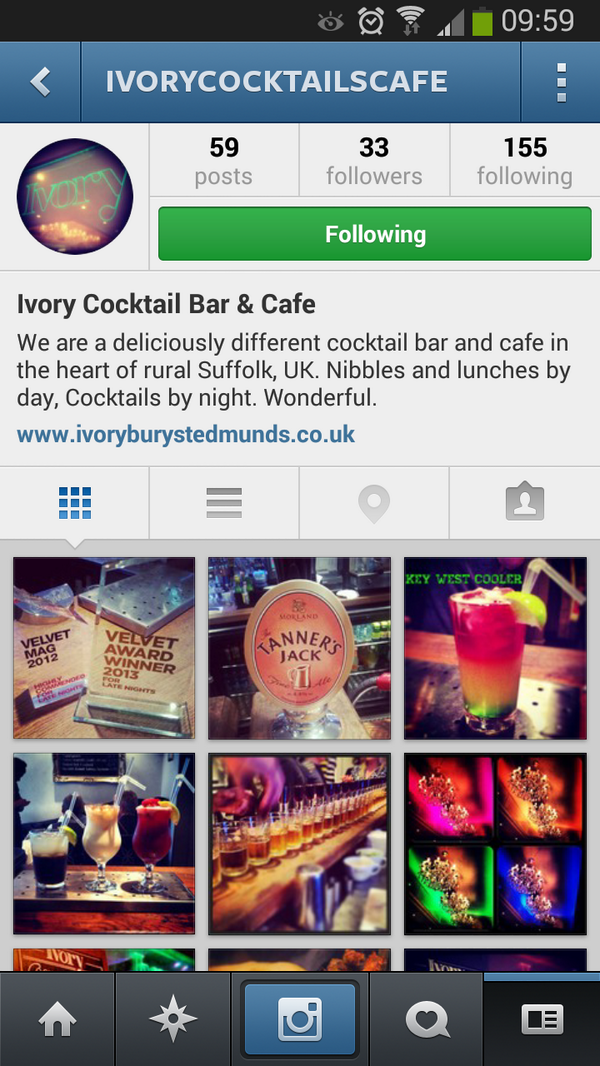 IvoryCafeBar's tweet photo. We now have instagram, so check us out.  Ivorycocktailscafe. Get following :) http://t.co/ILMGEeOZtY