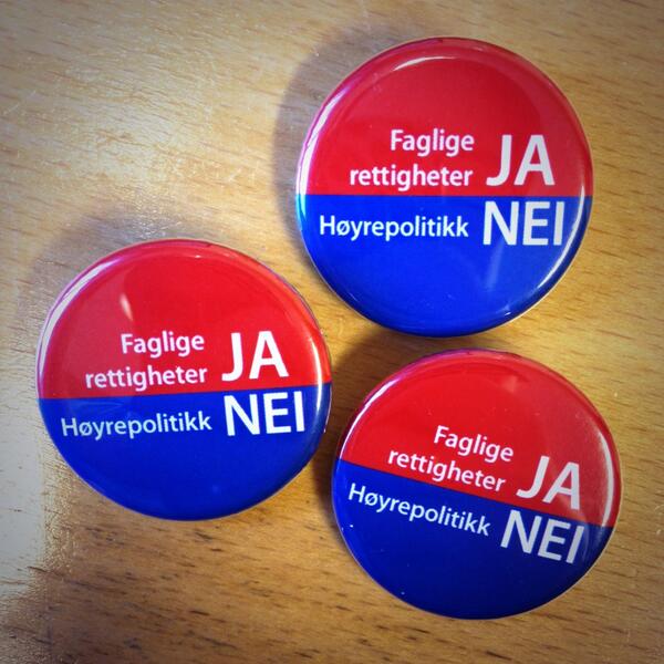 Skillingsaas's tweet photo. Fikk en button-bombe i posten fra @ingridendrerud. #fagligerettigheter http://t.co/auRvTu8eR7