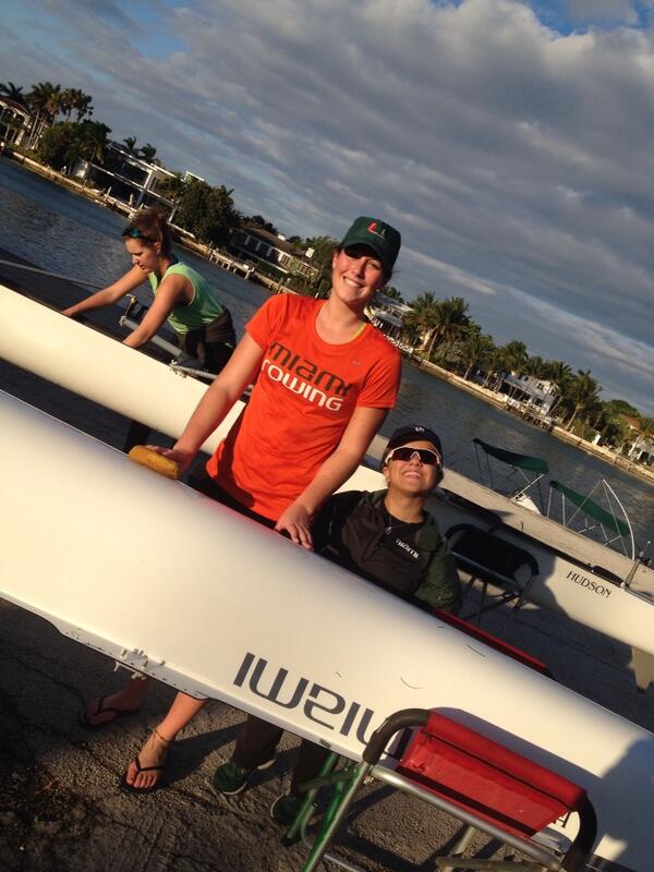 CoachCoyne's tweet photo. @CanesRowing after a FANTASTIC FRIDAY row. #THISisMIAMI http://t.co/gSDj6xCiOB