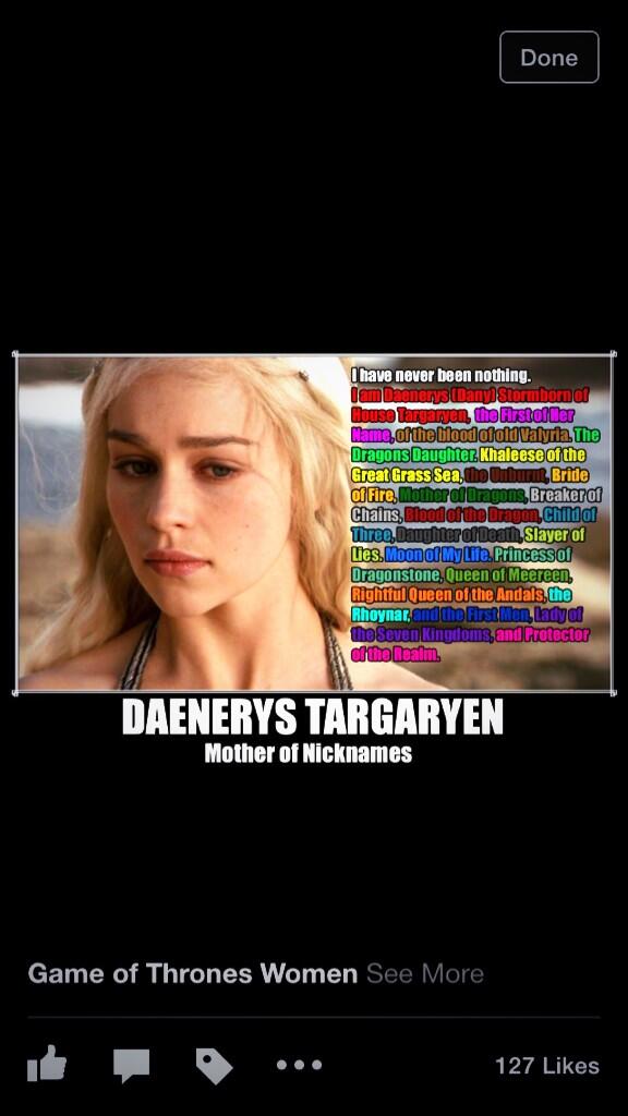 Khaleesi has a never ending name :) love it!