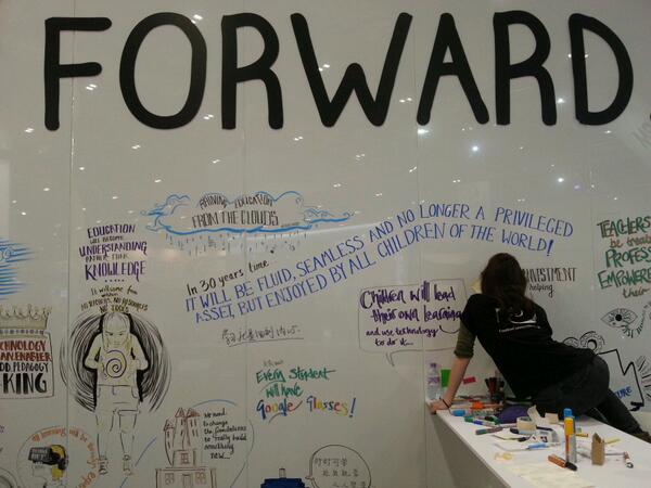 EverlearnTech's tweet photo. Drawing the plan for education 30 years forward #Bett2014! http://t.co/NUjsLn6bF9