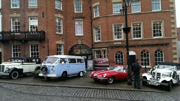 wrexham's tweet photo. Some great vehicles outside the Wynnstay for Wrexham's Wedding Trail! Drawing a mini crowd taking some pics! http://t.co/t7SkHpANa1