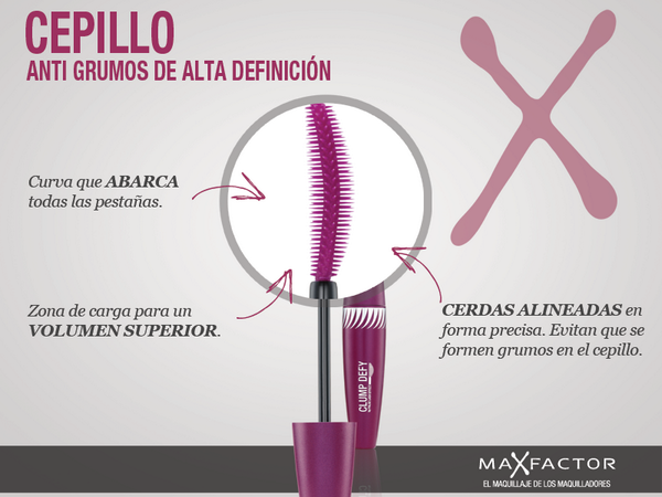 Maxfactorar's tweet photo. El revolucionario cepillo de #ClumpDefy deja un espacio tan pequeño entre sus cerdas que evita que se formen grumos. http://t.co/VG5PqEqqqc