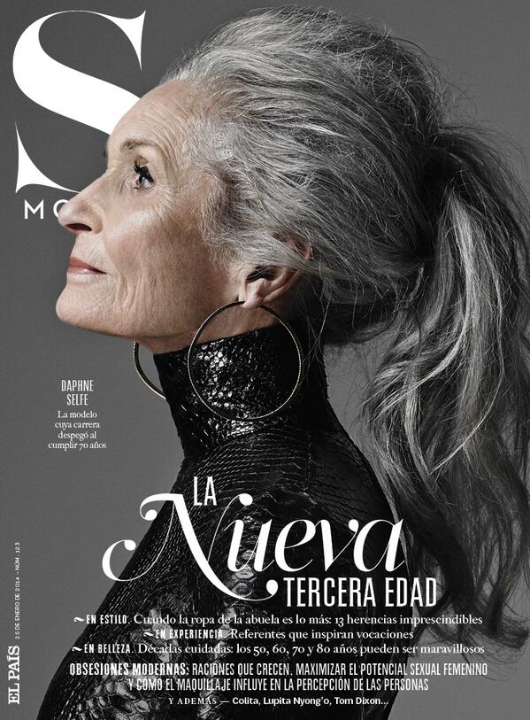 smoda's tweet photo. ¿Has visto nuestra portada de mañana?  Está protagonizada por Daphne Selfe, modelo a los 70 http://t.co/7ZR3IRB0gy http://t.co/o7IPiVtzDf