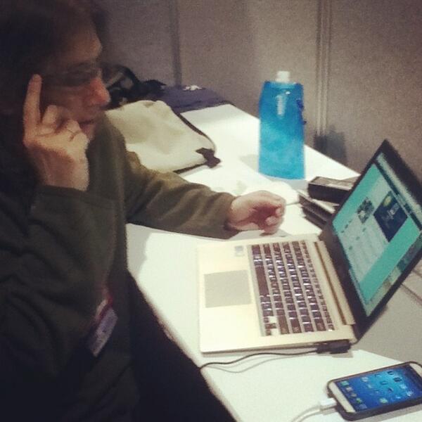ALALibrary's tweet image. This is @shifted trying to get #GoogleGlass to post pics to the #alamw14 Twitter #sendluck #alastaff #teamALA