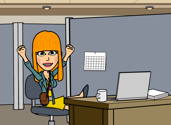 Maureen is so happy it is Friday!! Yay! #bitstrips