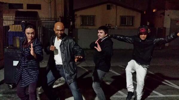 CNS2official's tweet photo. Filming scenes from Black Salt. Messing around after last shot of the day. http://t.co/1HNbjo1mxs