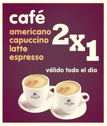 SantaClara_Gdl's tweet photo. Hoy café 2x1 @tuenprovi @comprastapatias @hoysalgomx @GDLFollow @tuenchapu válido en suc Chapultepec &amp; chapalita http://t.co/zIMQcuapHw