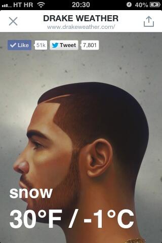 MusicManNOEL's tweet image. Check the weather in @Drake Style drakeweather.com #drakeweather #NWTS #OVO @welcomeOVO #Croatia
